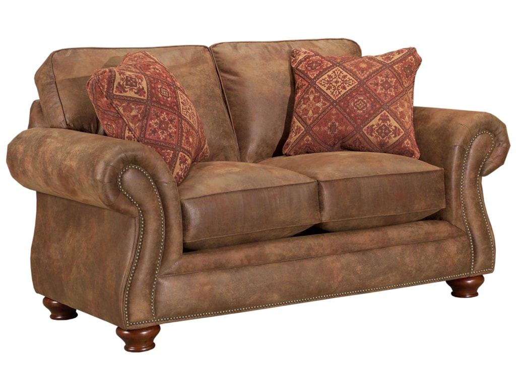 Broyhill Furniture Laramie Loveseat W Nail Head Trim