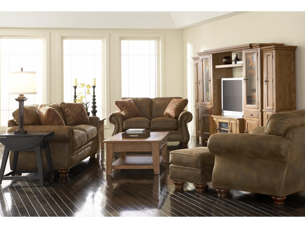 Broyhill Furniture Laramie Sofa W Nail Head Trim Johnny Janosik And Chair Broyhill Furniture Laramiesofa Shown In Room Setting With Loveseat Ottoman