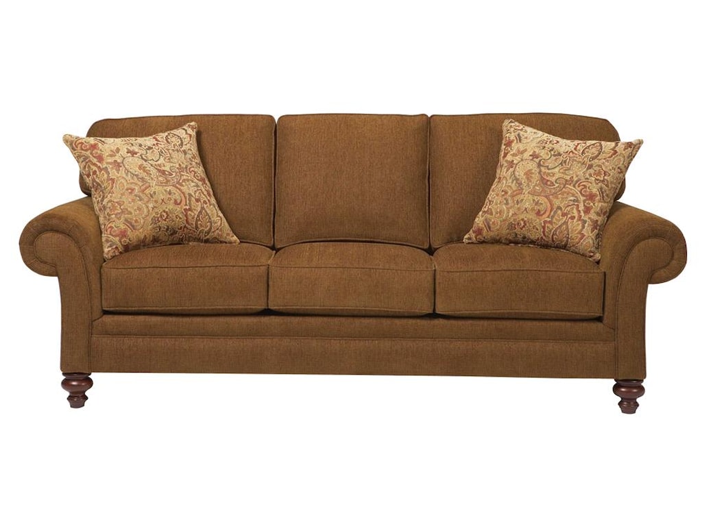 Broyhill Furniture Larissa Upholstered Stationary Sofa With Rolled Broyhill Furniture Larissa Upholstered