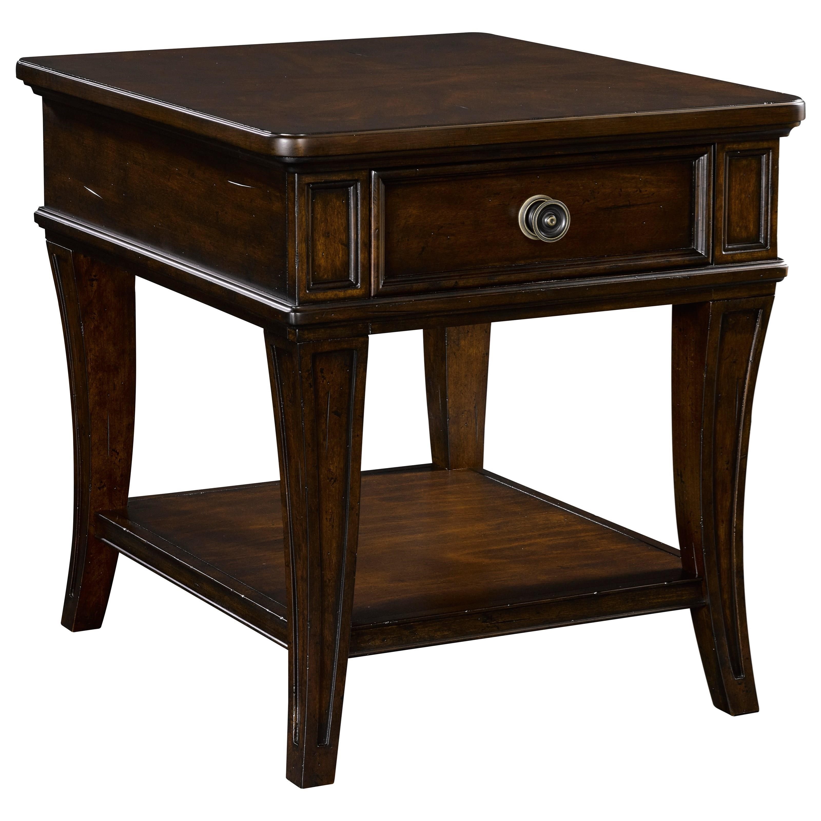Broyhill Furniture New Charleston Traditional 1 Drawer End Table