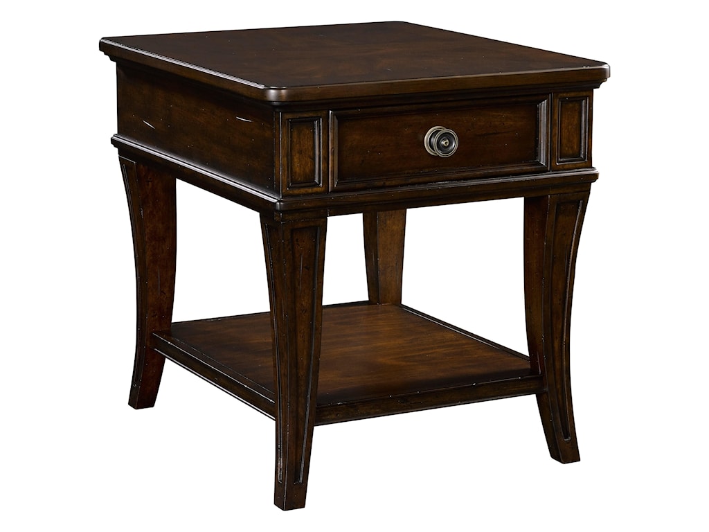 Broyhill Furniture New Charleston Traditional 1 Drawer End Table