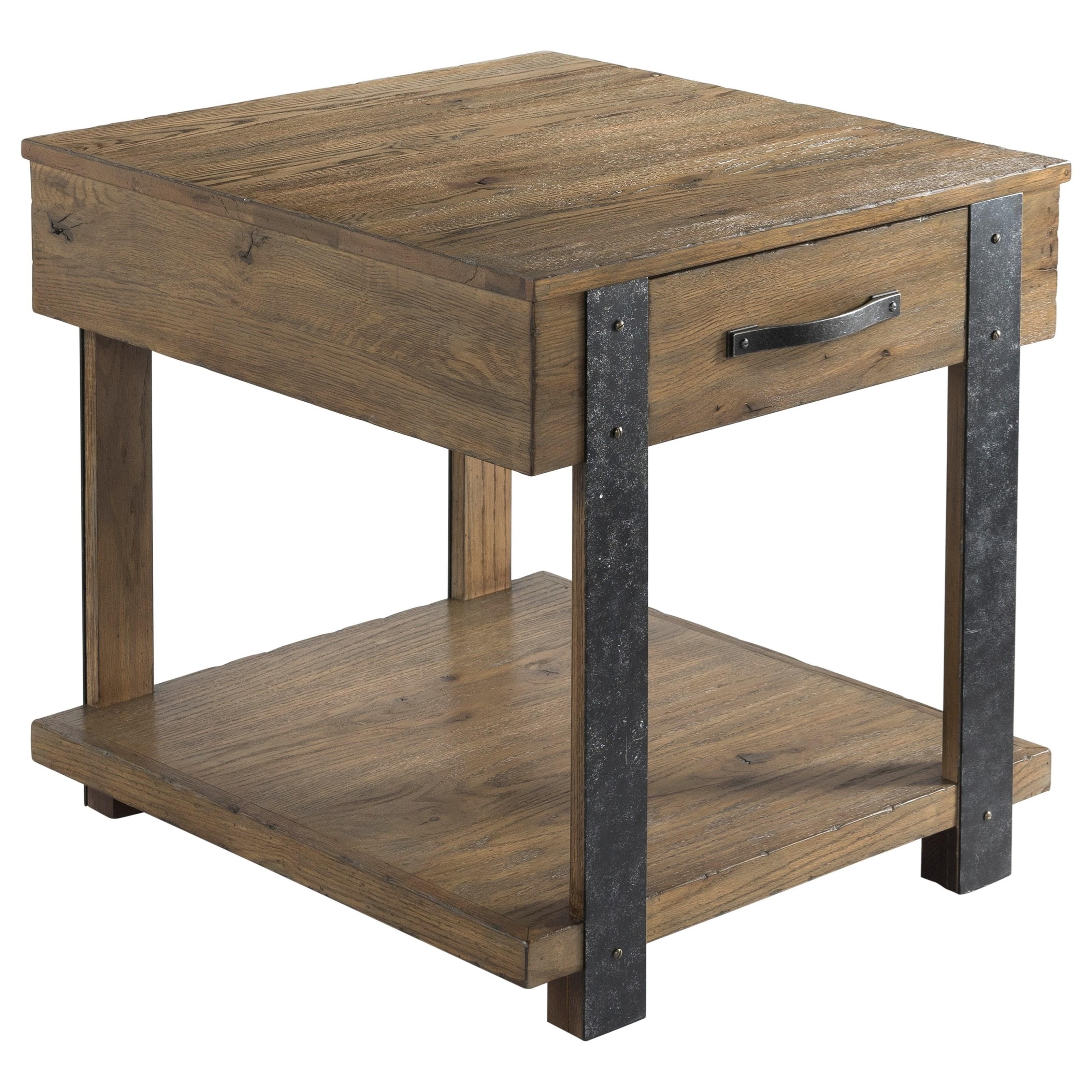 Broyhill Furniture Park City Rustic 1 Drawer End Table Find Your Furniture End Tables