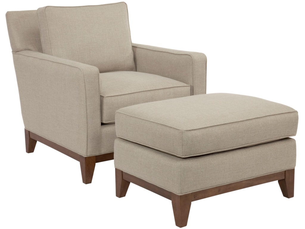 Broyhill designed by GlucksteinHome SuedeQuinn Chair and Ottoman