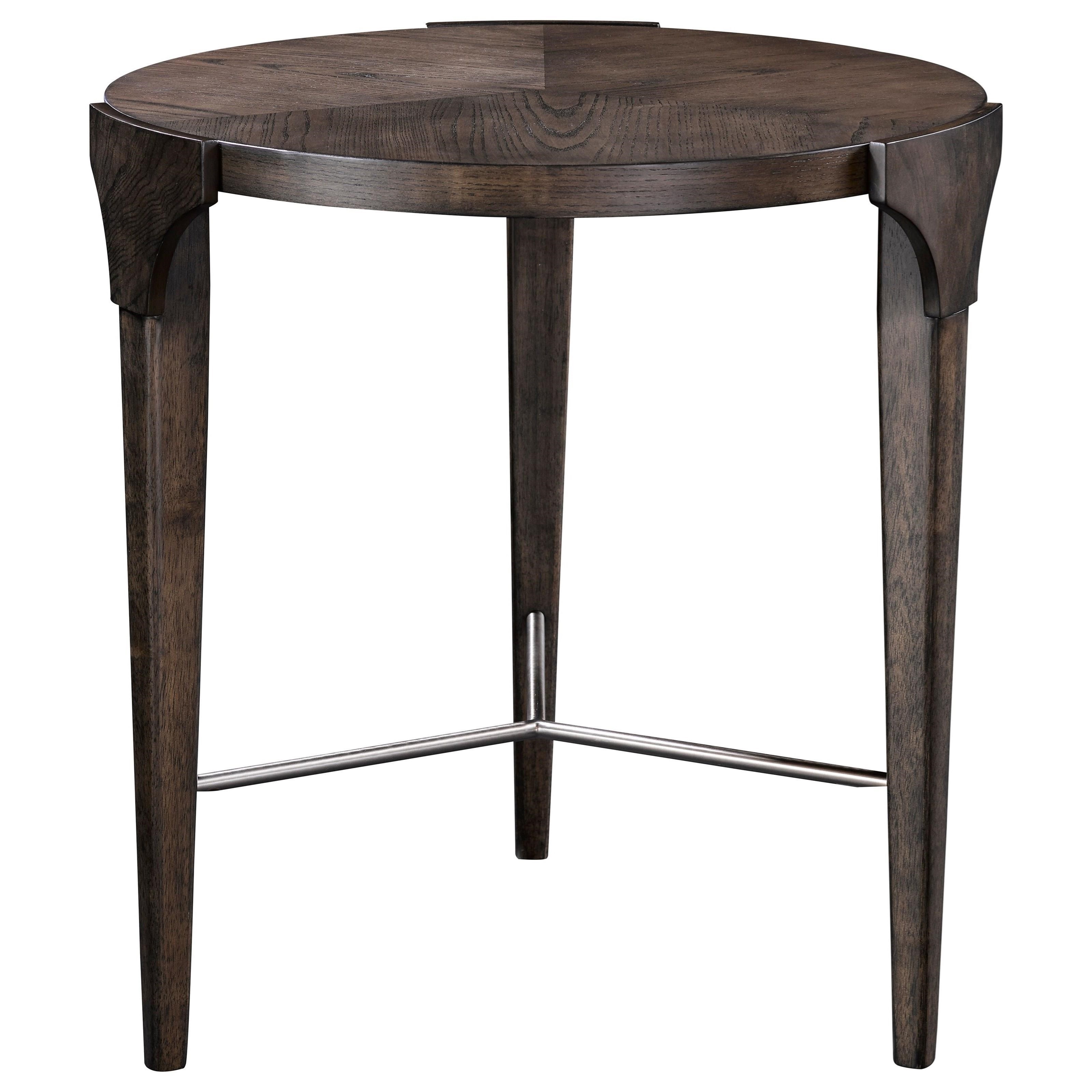 Broyhill Furniture Zachary Modern Lamp Table With Chrome Stretchers Find Your Furniture End Tables