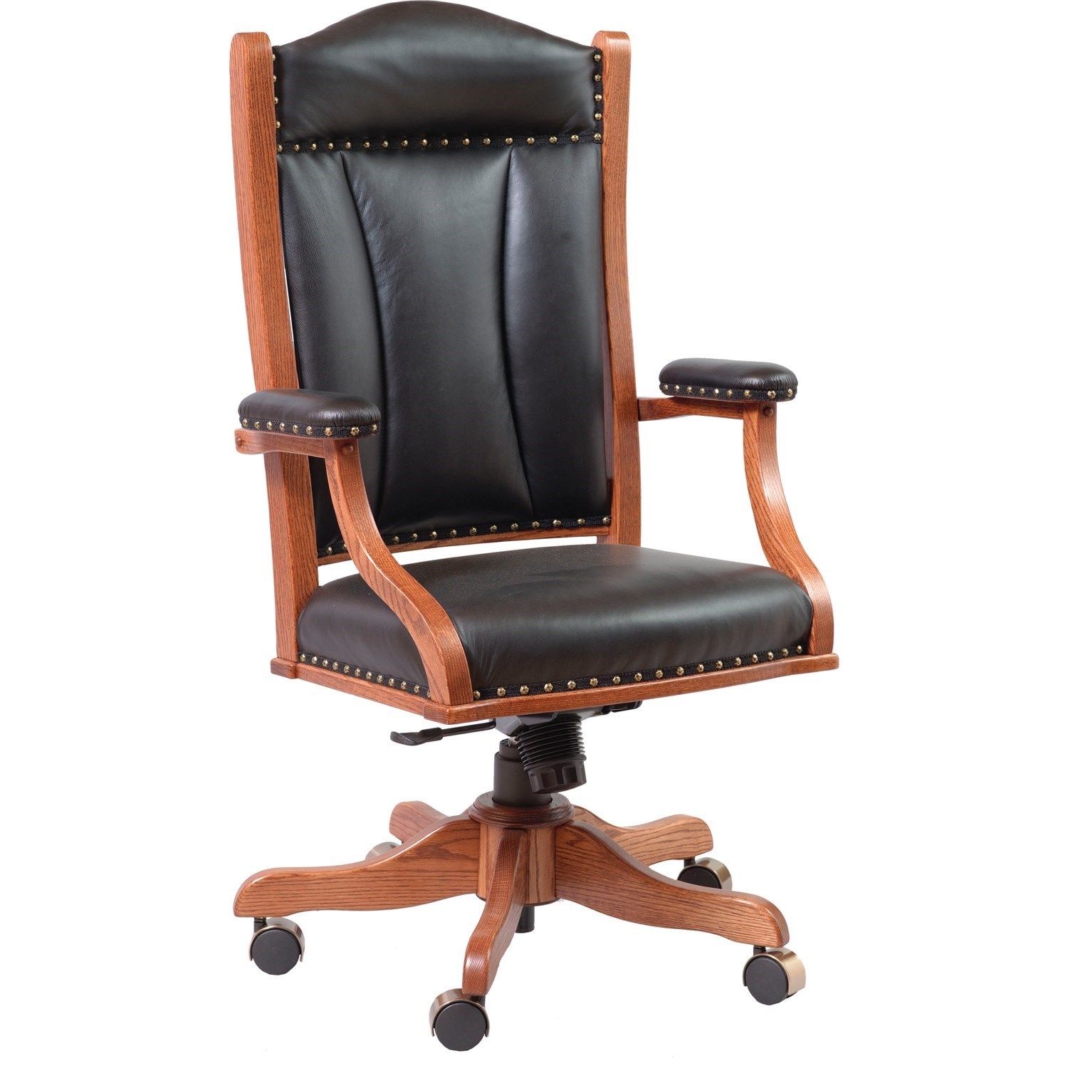 Buckeye Rockers Deck Chairs Solid Wood Desk Chair With Casters And Adjustable Height Wayside Furniture Executive Desk Chairs