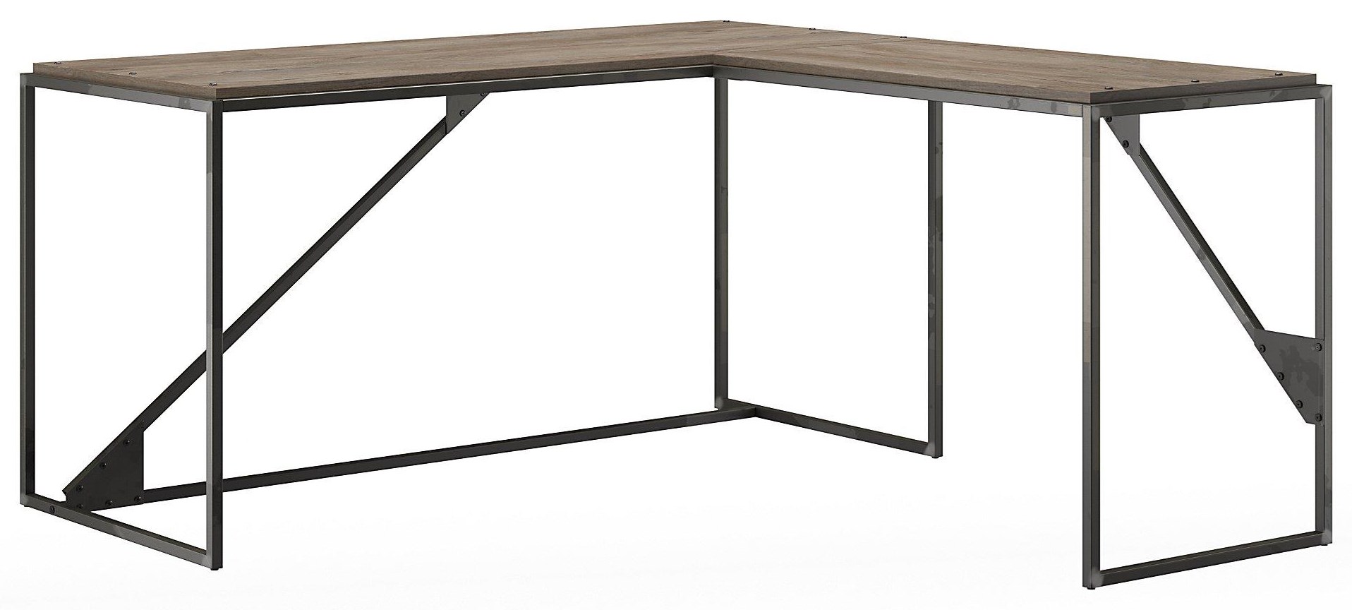 Bush Refinery L Shaped Industrial Desk Value City Furniture