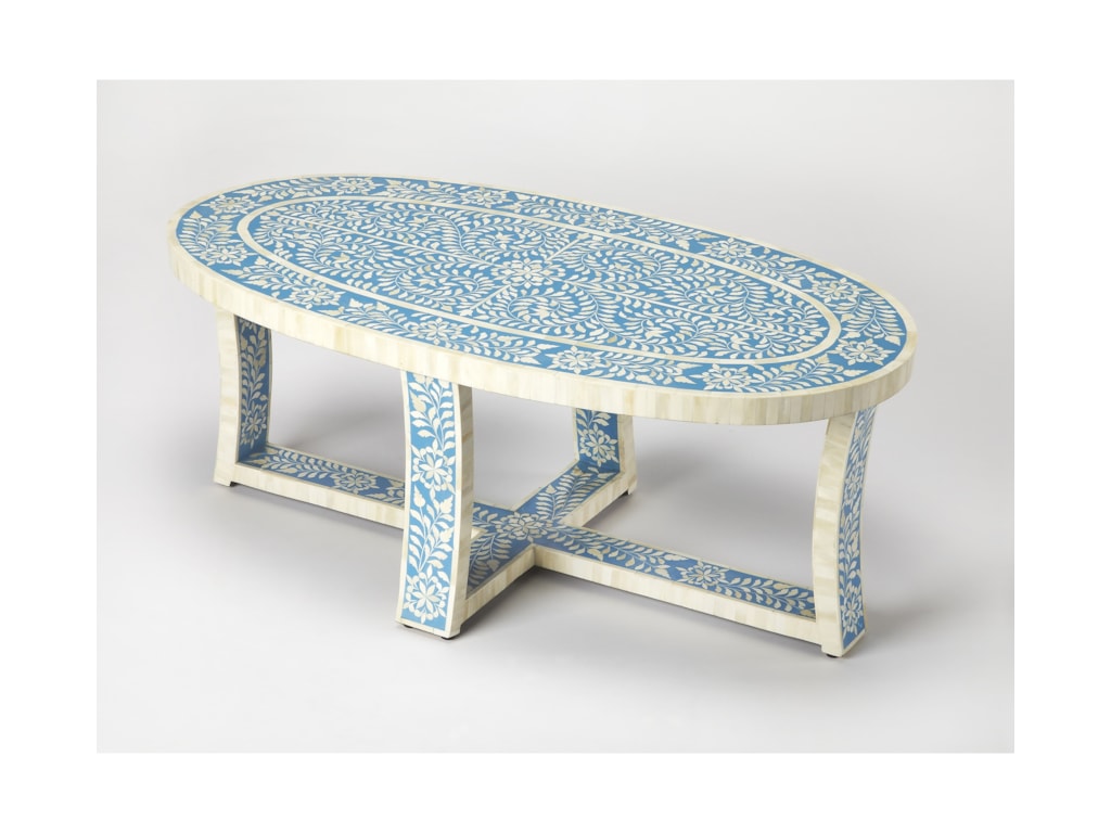 Butler Specialty Company Bone Inlay Sabina Blue Tail Butler Specialty Company Bone Inlaytail Table