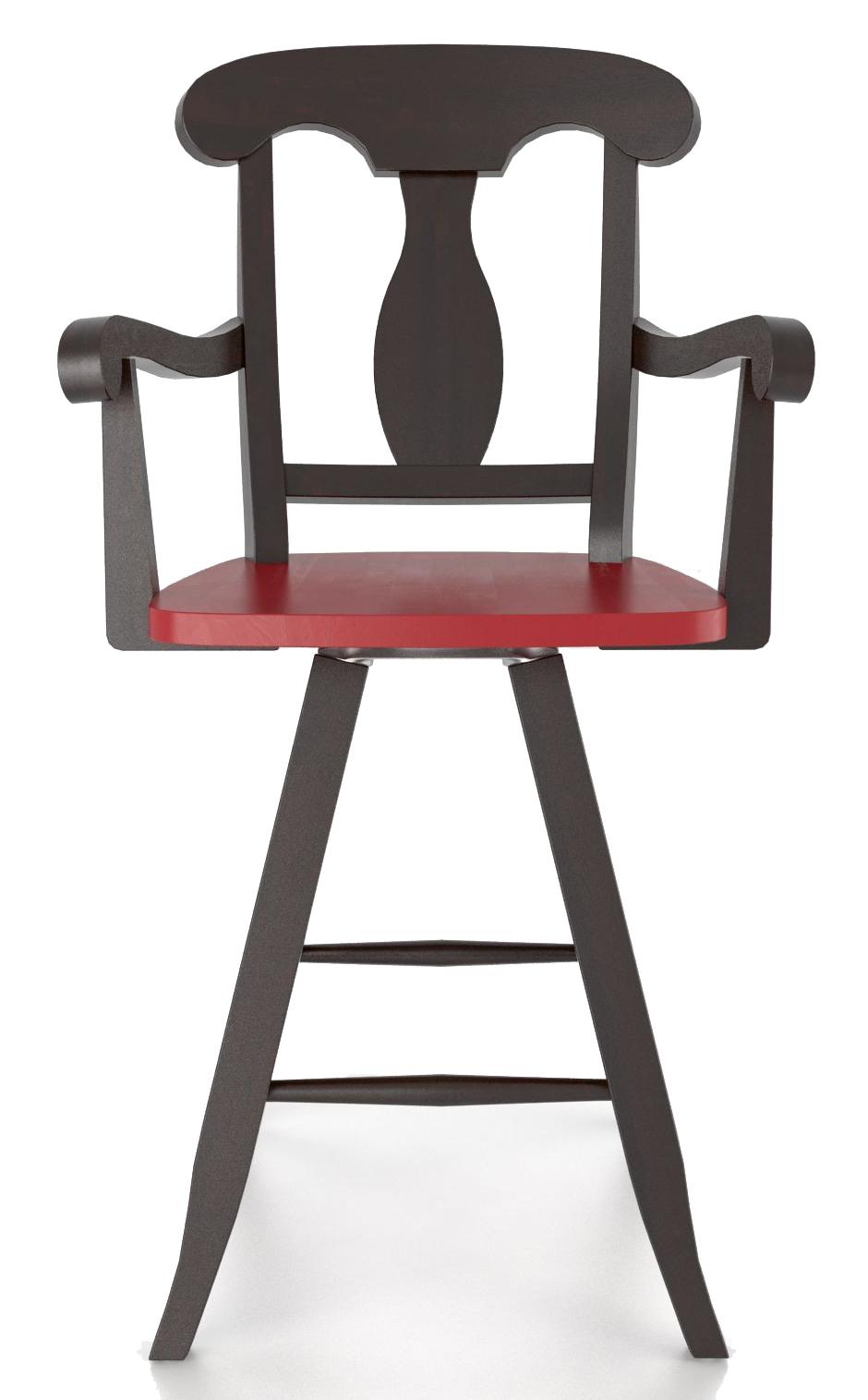 Canadel Bar Stools Customizable 24" Swivel Stool w/ Arms Broyhill of