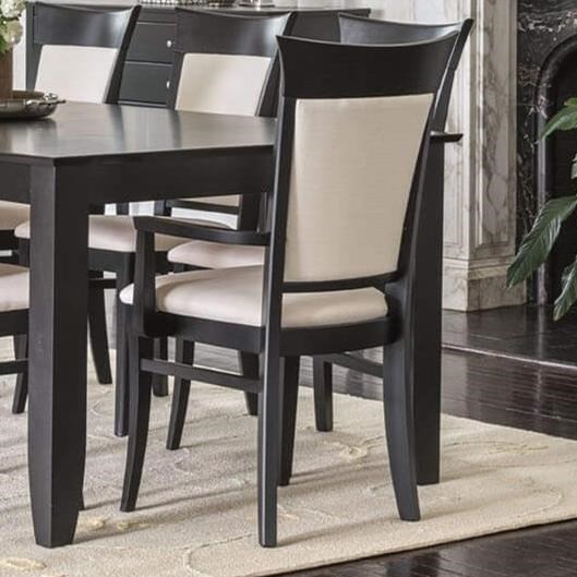 Canadel Classic Can00274h663mna Customizable Arm Chair W Sunbrella Fabric Becker Furniture Dining Arm Chairs