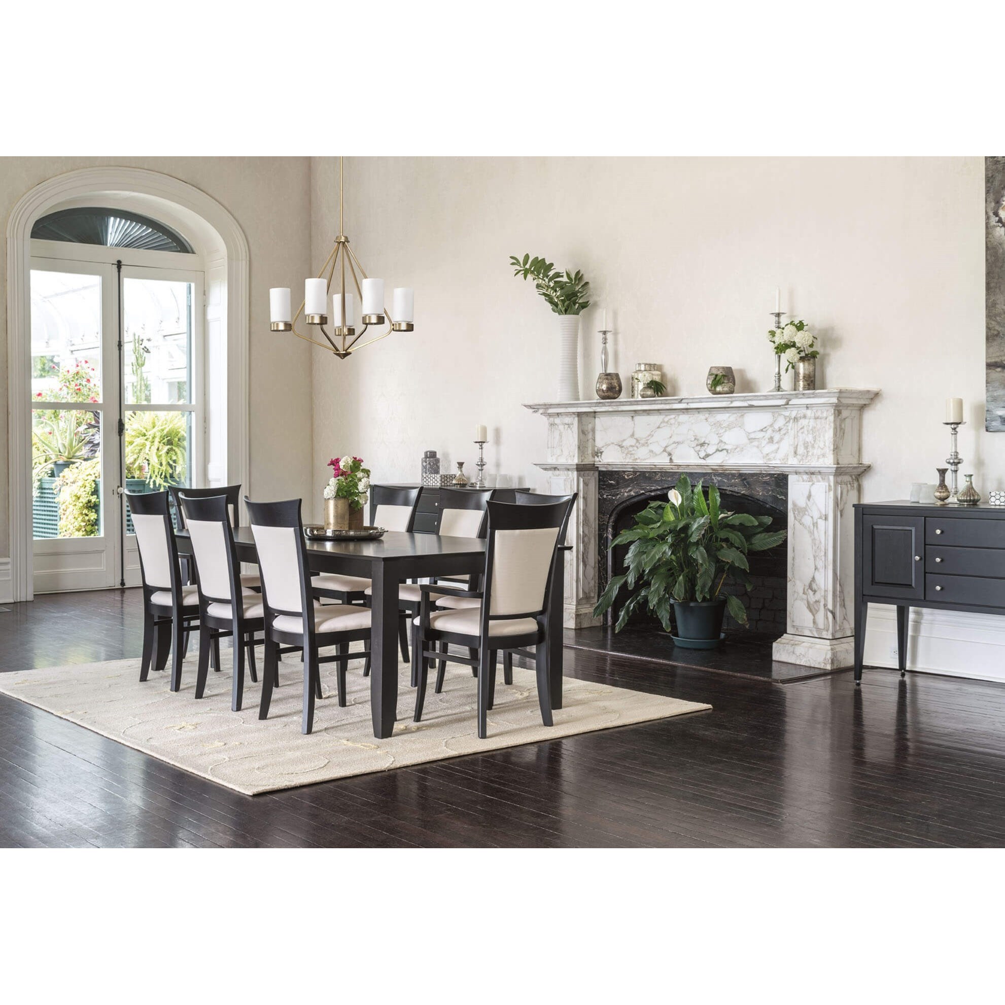 Canadel Classic Customizable Side Chair W Sunbrella Fabric Steger S Furniture Dining Side Chairs