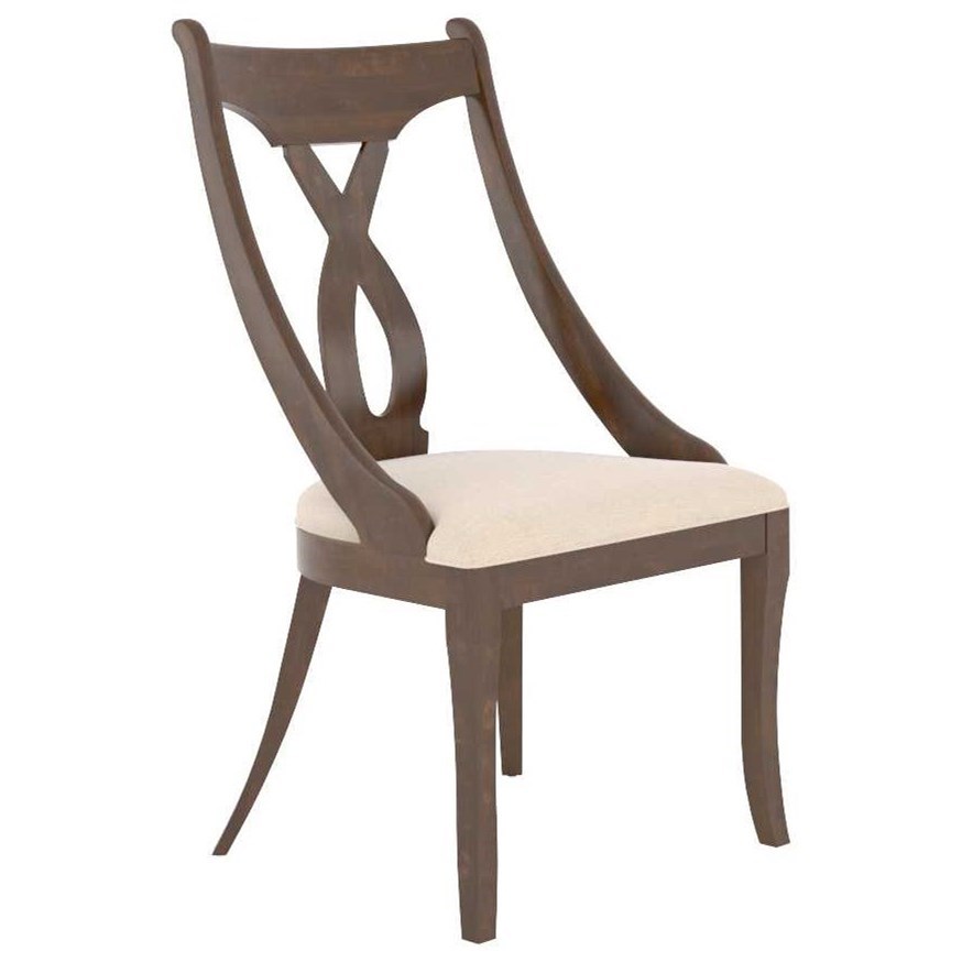 Canadel Classic Cnn05160jn19mna Customizable Upholstered Chair With Splat Back And Swoop Arms Furniture And Appliancemart Dining Arm Chairs