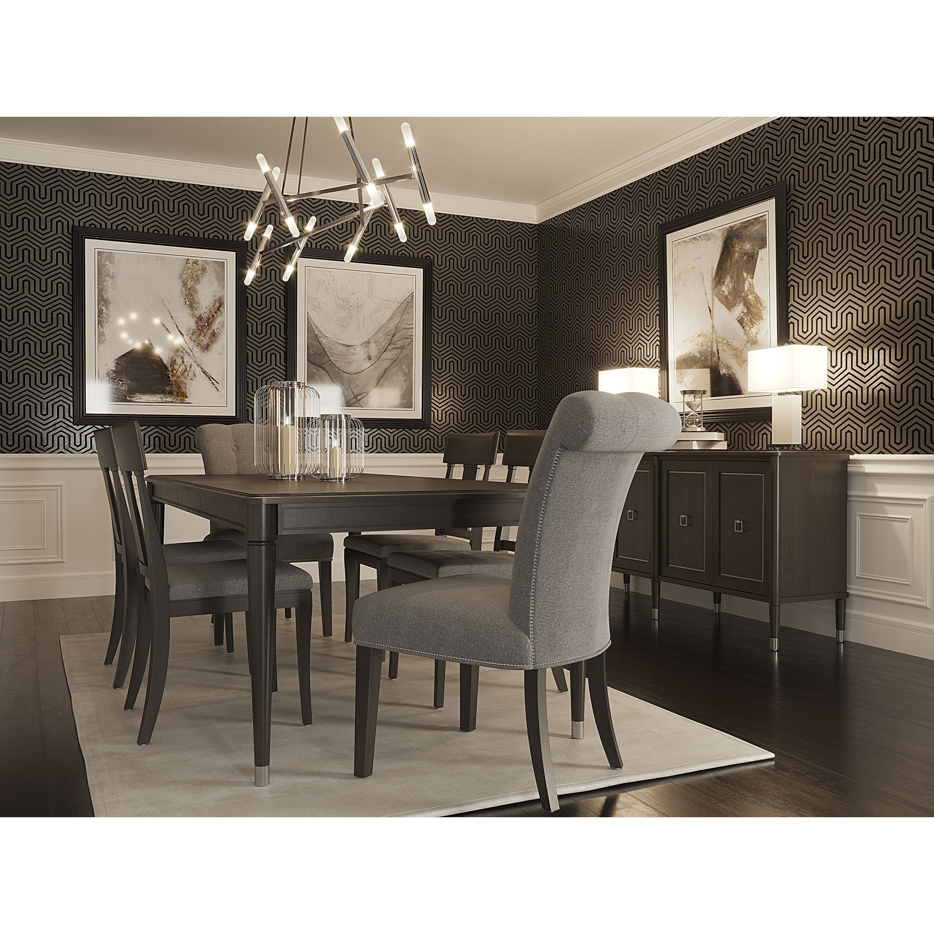 Canadel Classic Customizable Rectangular Dining Table W Leaf And Metal Ferrules Reid S Furniture Dining Tables