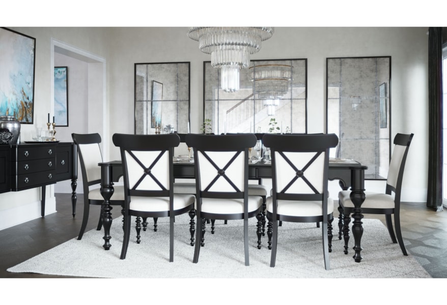 Canadel Classic Rectangular Dining Table Set Jordan S Home Furnishings Dining 7 Or More Piece Sets
