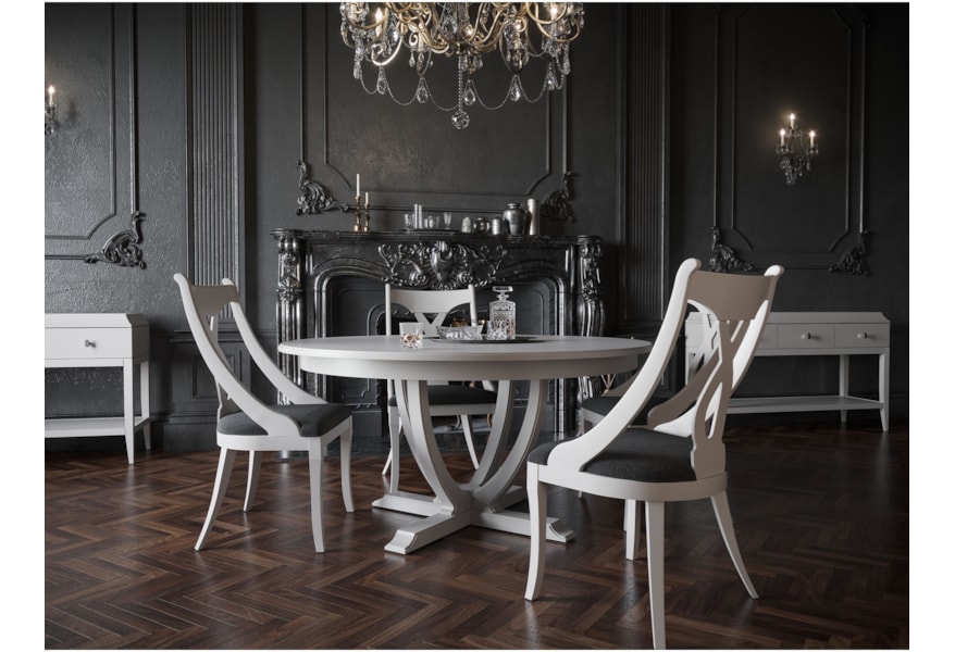 Canadel Classic Round Dining Table Set Wilson S Furniture Dining 5 Piece Sets