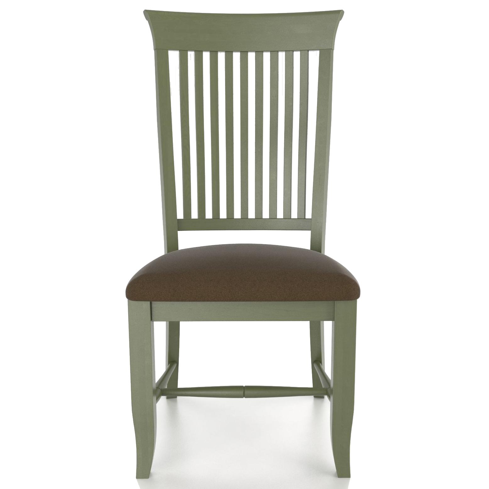 Canadel Custom Dining Customizable Slat Back Upholstered Side