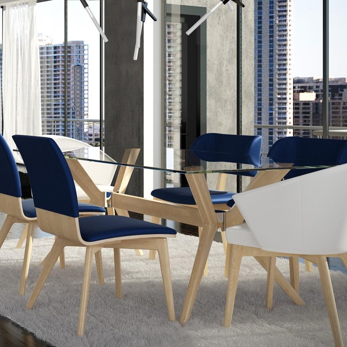 Canadel Downtown Custom Dining Contemporary Customizable Glass Top Dining Table Godby Home Furnishings Dining Tables