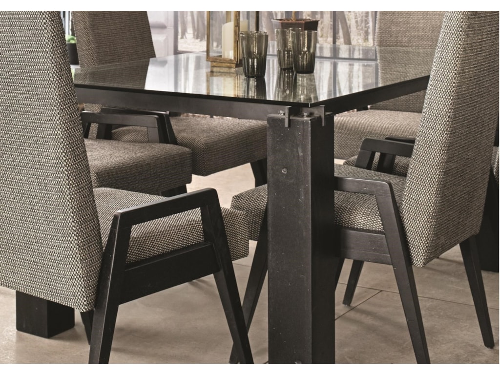 Canadel East Side Customizable Dining Table With Glass Top