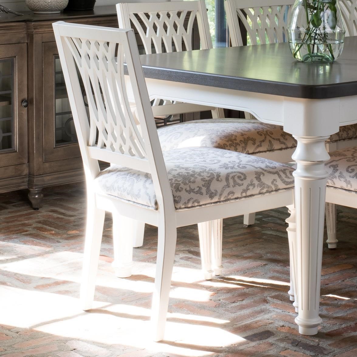 Canadel Farmhouse Chic Customizable Dining Side Chair With Cutout