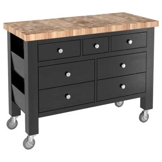 Canadel Gourmet Customizable Kitchen Island With Butcher Block Top