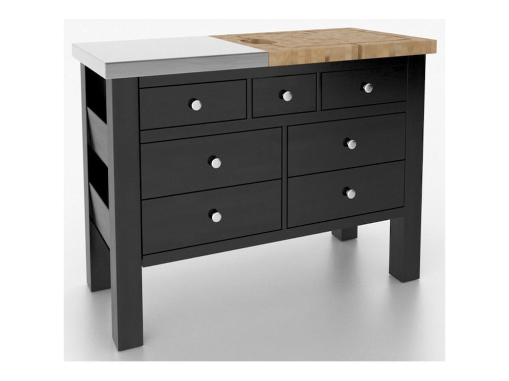 Canadel Gourmet Customizable Kitchen Island With Removable Butcher Gourmet Customizable Kitchen Island With Removable Butcher Block Stainless Steel Top By Canadel