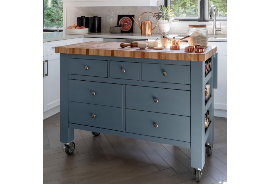 Canadel Gourmet Isl04836na76mb5 Customizable Kitchen Island With Butcher Block Top Becker Furniture Kitchen Islands