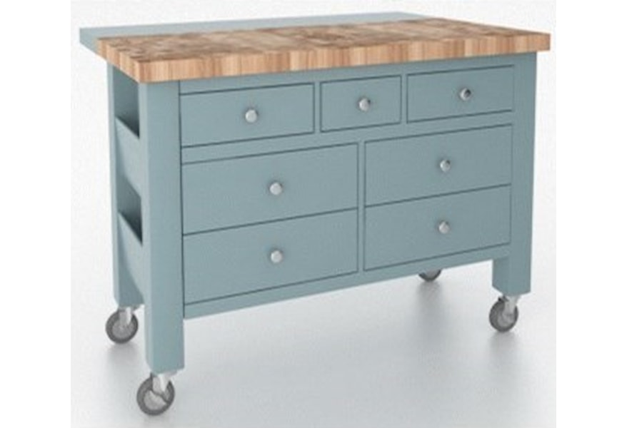 Canadel Gourmet Customizable Kitchen Island With Butcher Block Top