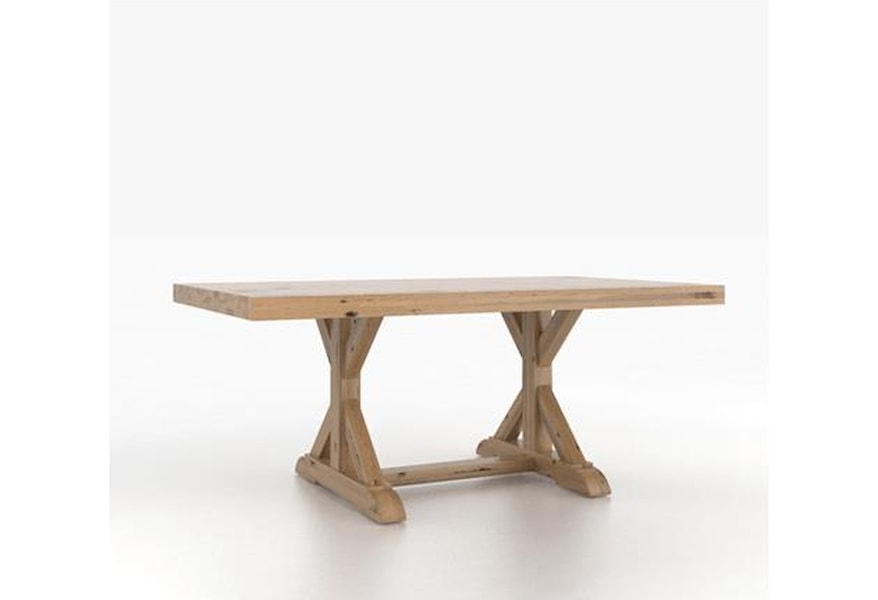 Canadel Loft Custom Dining Trestle Table Belfort Furniture Kitchen Table