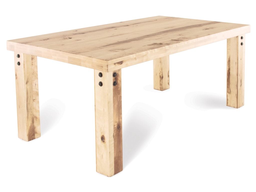 Canadel Loft Custom Dining Customizable Rectangular Table With Legs Accent Rivets Bennett S Furniture And Mattresses Dining Tables
