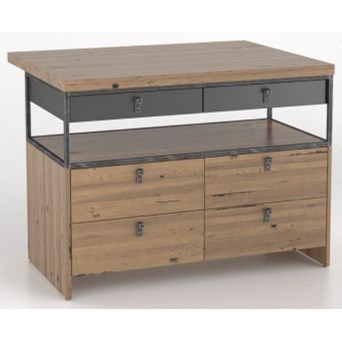 Canadel Loft Custom Dining Customizable Metal Solid Wood Birch Island Reid S Furniture Kitchen Islands