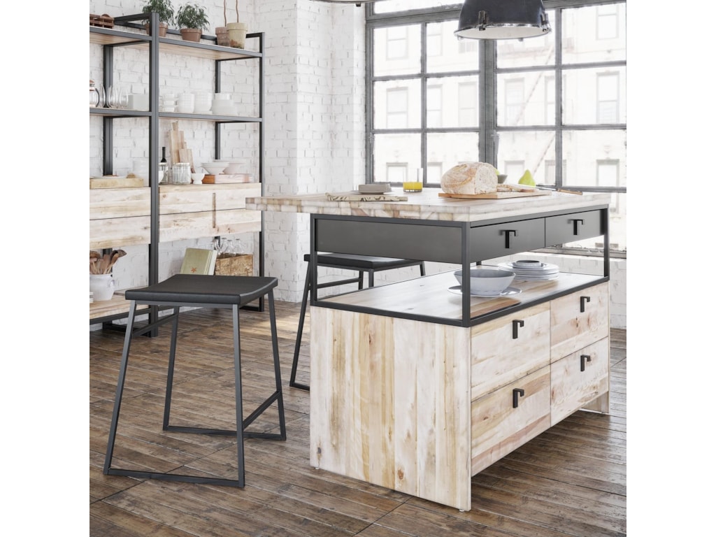 Canadel Loft Custom Dining Customizable Island And Stools Canadel Loft Custom Dining Customizable Island And Stools