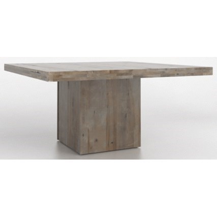 Canadel Loft Custom Dining Customizable Square Table With Block Pedestal Jordan S Home Furnishings Dining Tables