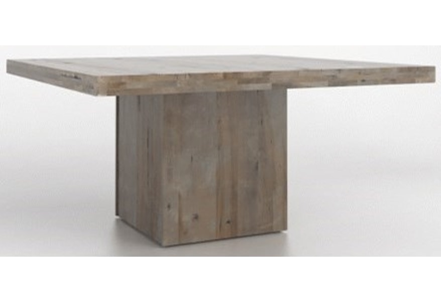 Canadel Loft Custom Dining Customizable Square Table With Block Pedestal Jordan S Home Furnishings Dining Tables