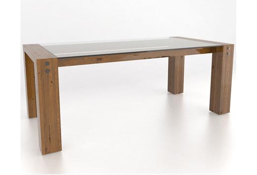 Canadel Loft Customizable Rectangular Glass Top Dining Table Jordan S Home Furnishings Dining Tables