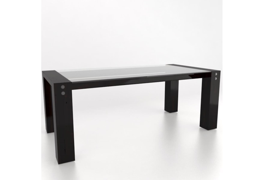 Canadel Loft Gre03878cl05rlnnf Customizable Rectangular Glass Top Dining Table Becker Furniture Dining Tables