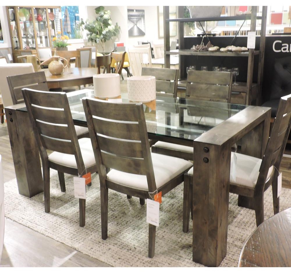 Canadel Loft Wood And Glass Table Belfort Furniture Dining Tables
