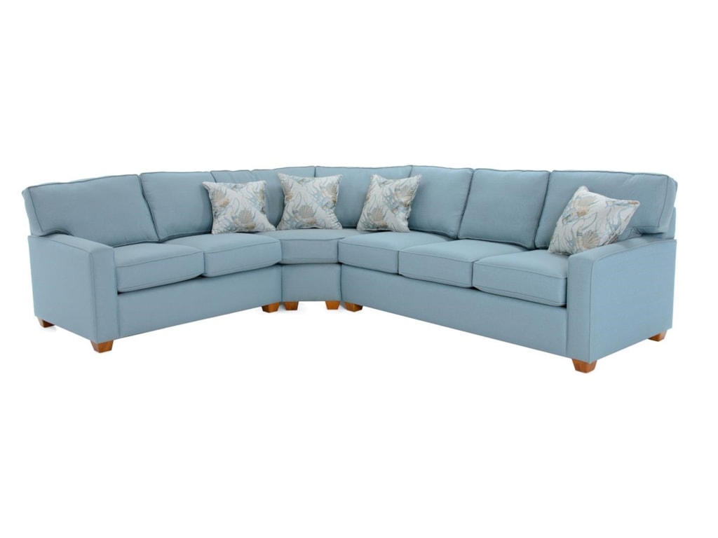 Capris Furniture 145 Sect 1 Three Piece Sectional Sofa