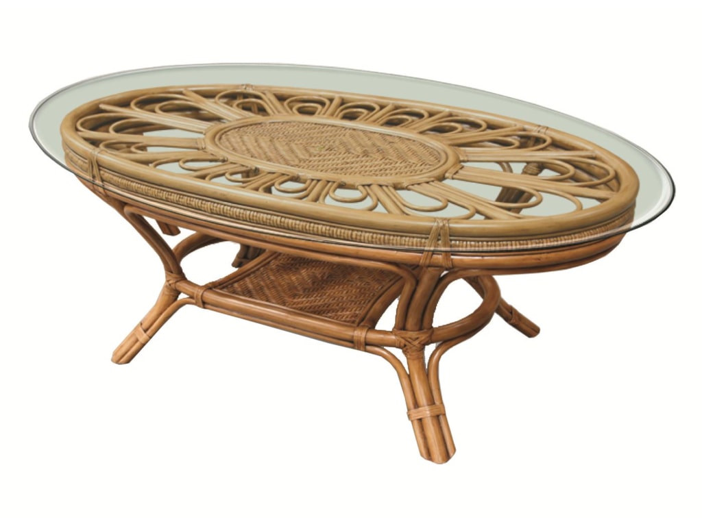 Capris Furniture 321 CollectionWicker Rattan Cocktail Table