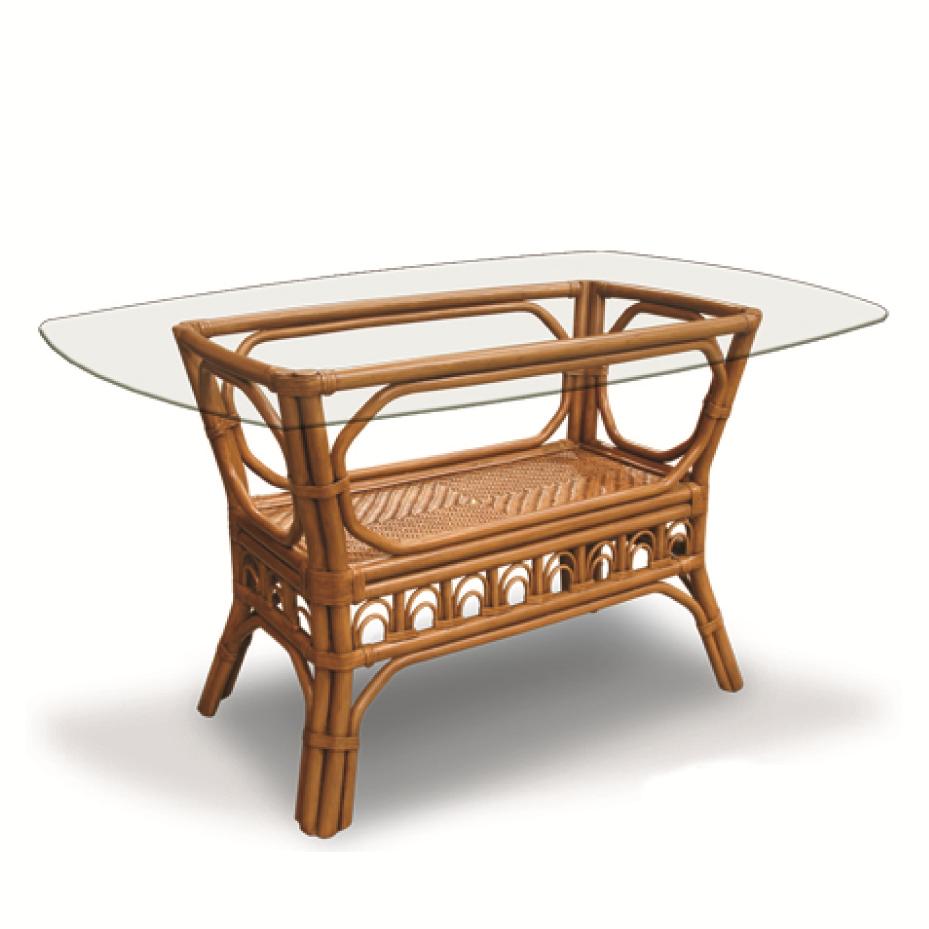 Capris Furniture 321 Collection Dt321 Glass Top Wicker Rattan Oval