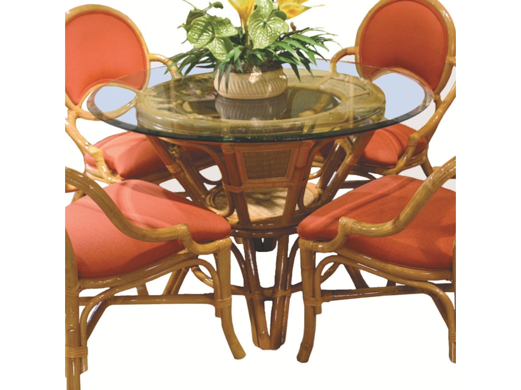 Capris Furniture 381 CollectionGlass Top Kitchen Table