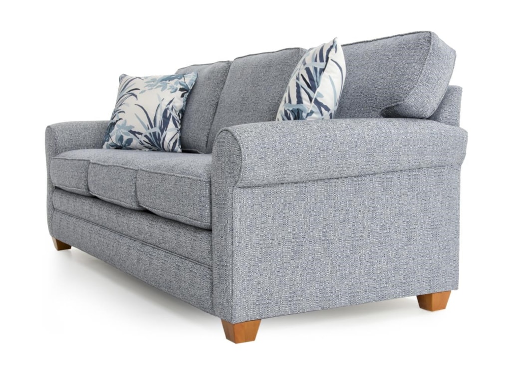Capris Furniture 402 Q402 Allox Ocean Casual Rolled Arm Sleeper Sofa Capris Furniture 402sleeper Sofa