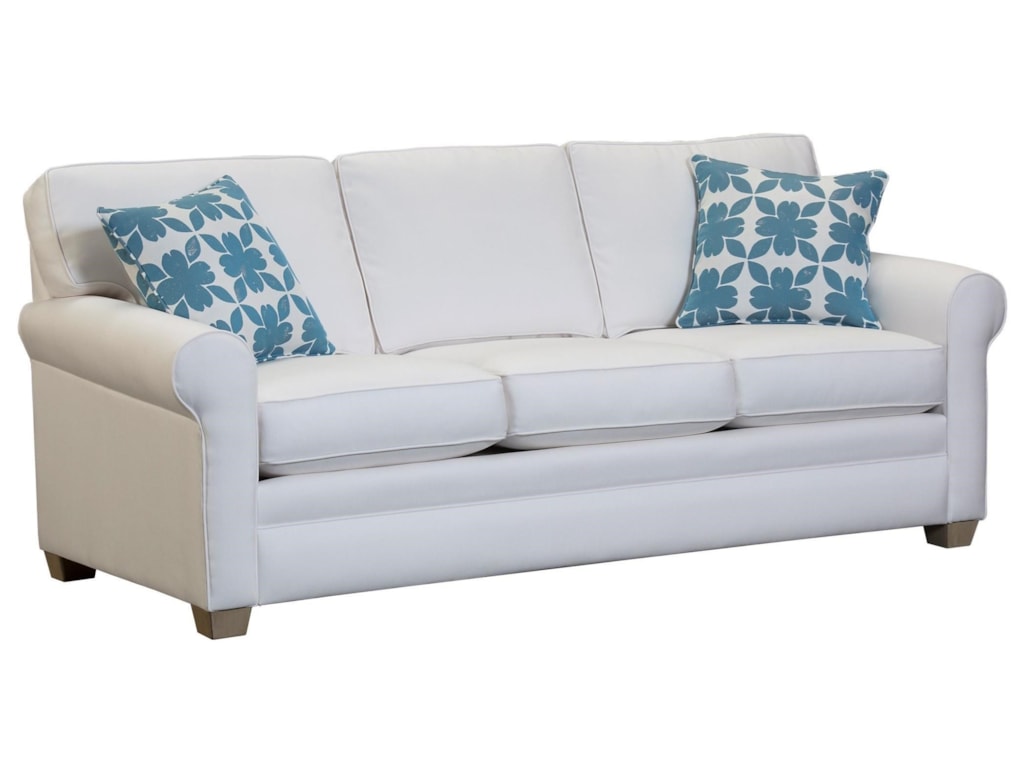 Capris Furniture 402 Casual Rolled Arm Sofa Howell