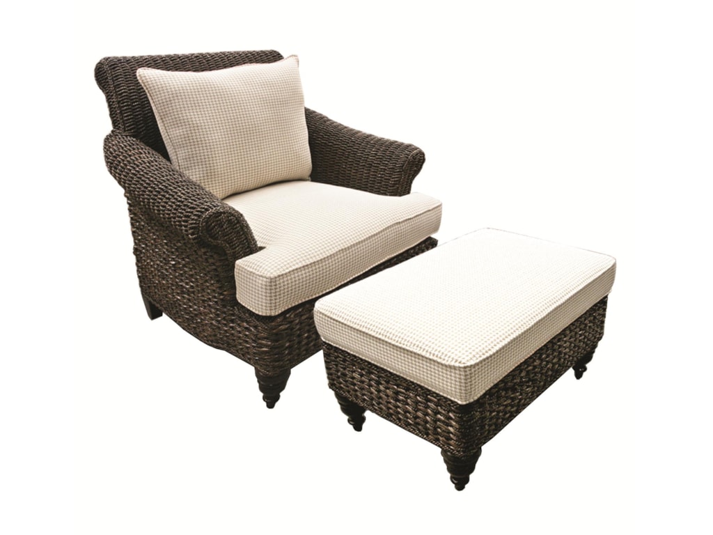 Capris Furniture Chairs And Ottomans Wicker Chair Ottoman Set Capris Furniture Chairs And Ottomans Wicker Chair Ottoman Set With Upholstered Cushions