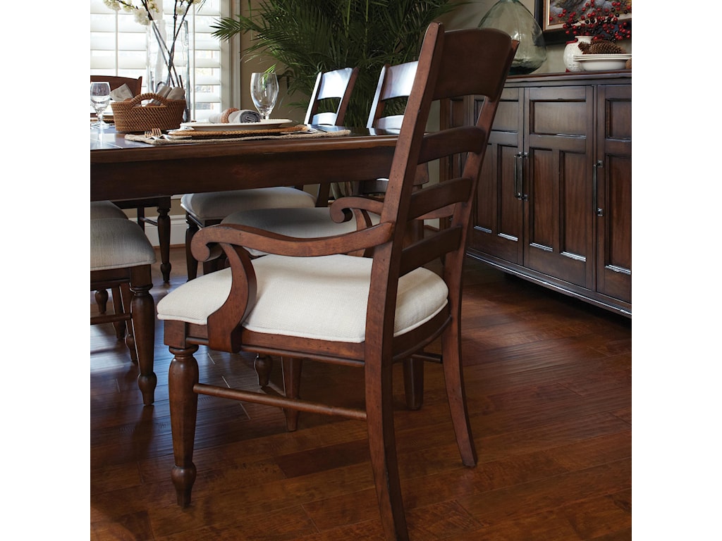 Easton Collection Blue Ridge Cherry Ladder Back Arm Chair Easton Collection Blue Ridge Cherry Ladder Back Arm Chair
