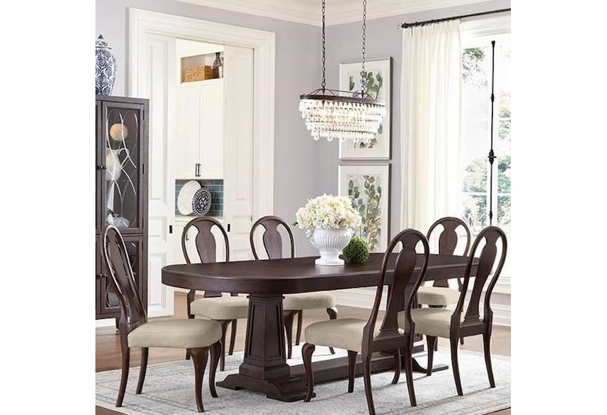 Carolina Preserves By Klaussner Charleston Lane Transitional 7 Piece Dining Set Dream Home Interiors Dining 7 Or More Piece Sets