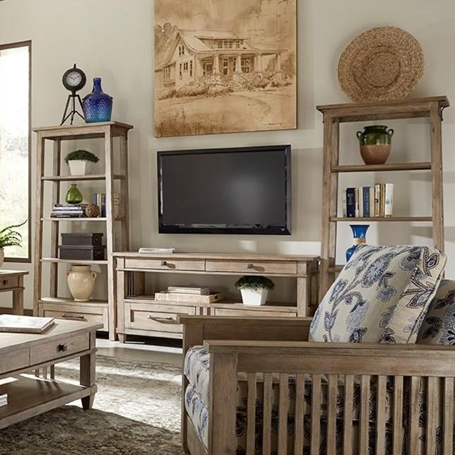Reflections Relaxed Vintage Wall Unit With Adjustable Shelves By Carolina Preserves By Klaussner At Furniture Barn