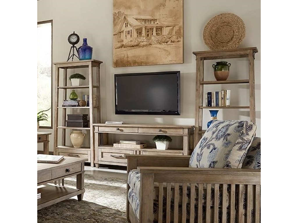 Reflections Relaxed Vintage Wall Unit With Adjustable Shelves By Carolina Preserves By Klaussner At Furniture Barn