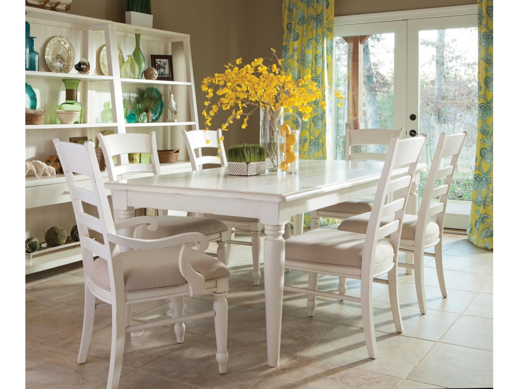 Easton Collection Sea Breeze Rectangular Table With Ladder Back Easton Collection Sea Breeze Rectangular Table With Ladder Back