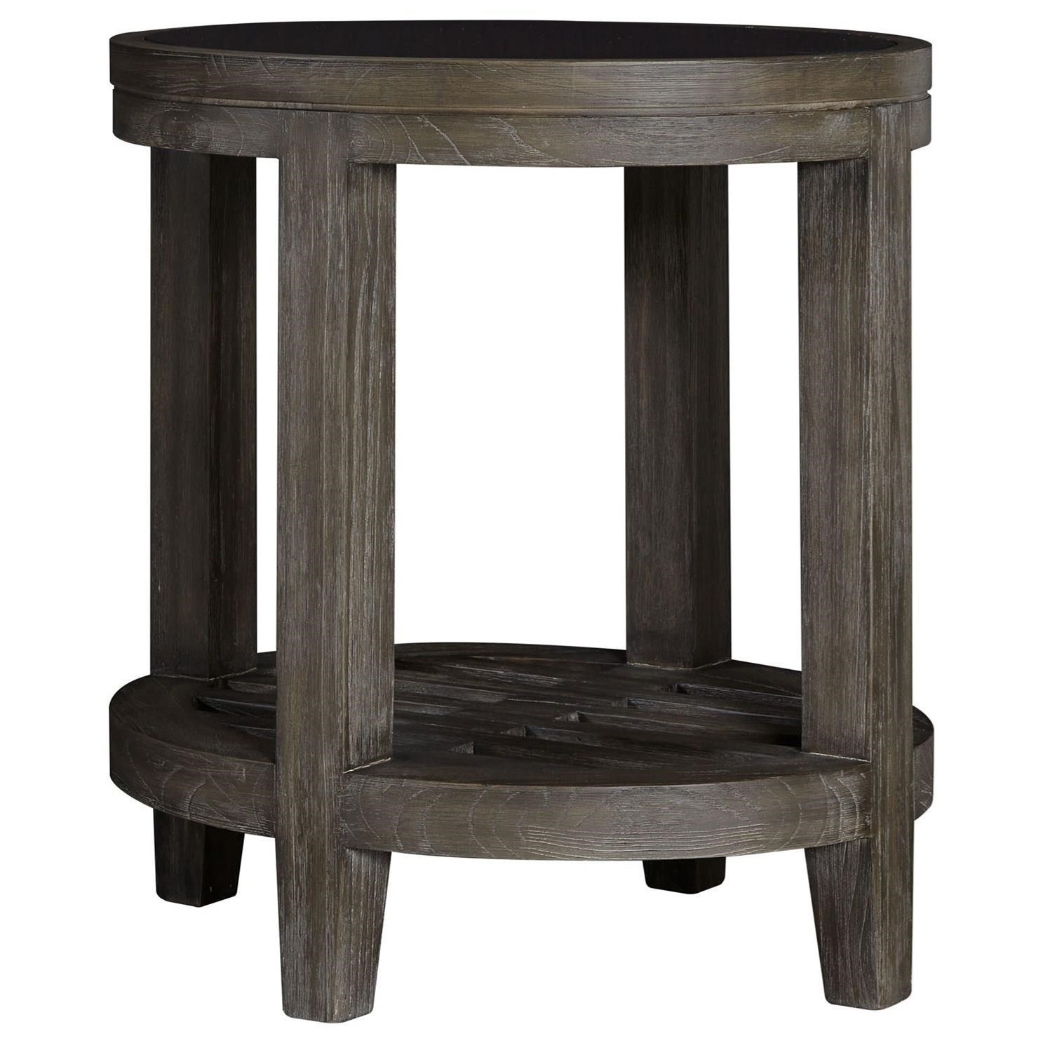Casana Bravo 237 030 Round End Table With Glass Top Corner