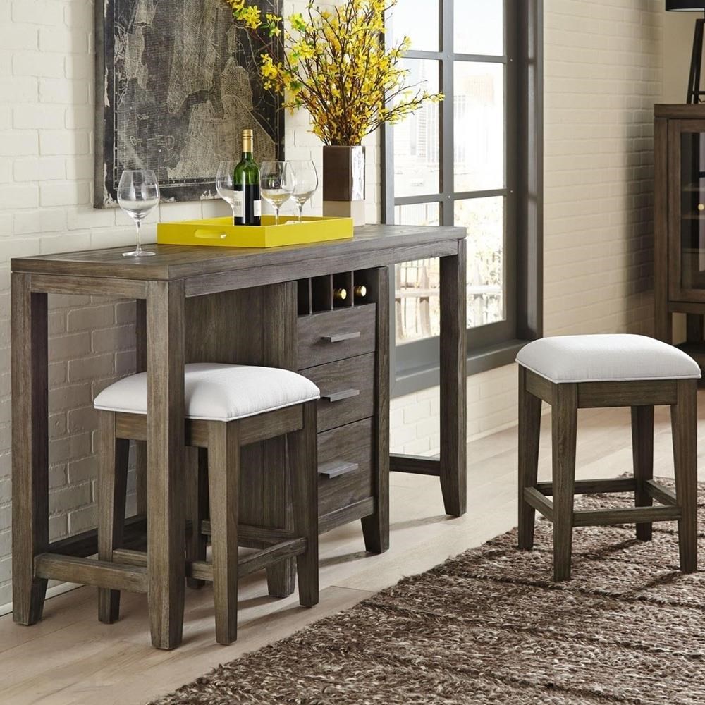 console table with stools