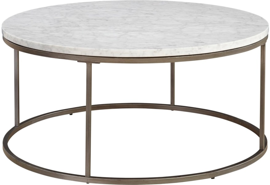 Casana Julien Round Cocktail Table With Marble Top Stoney Creek